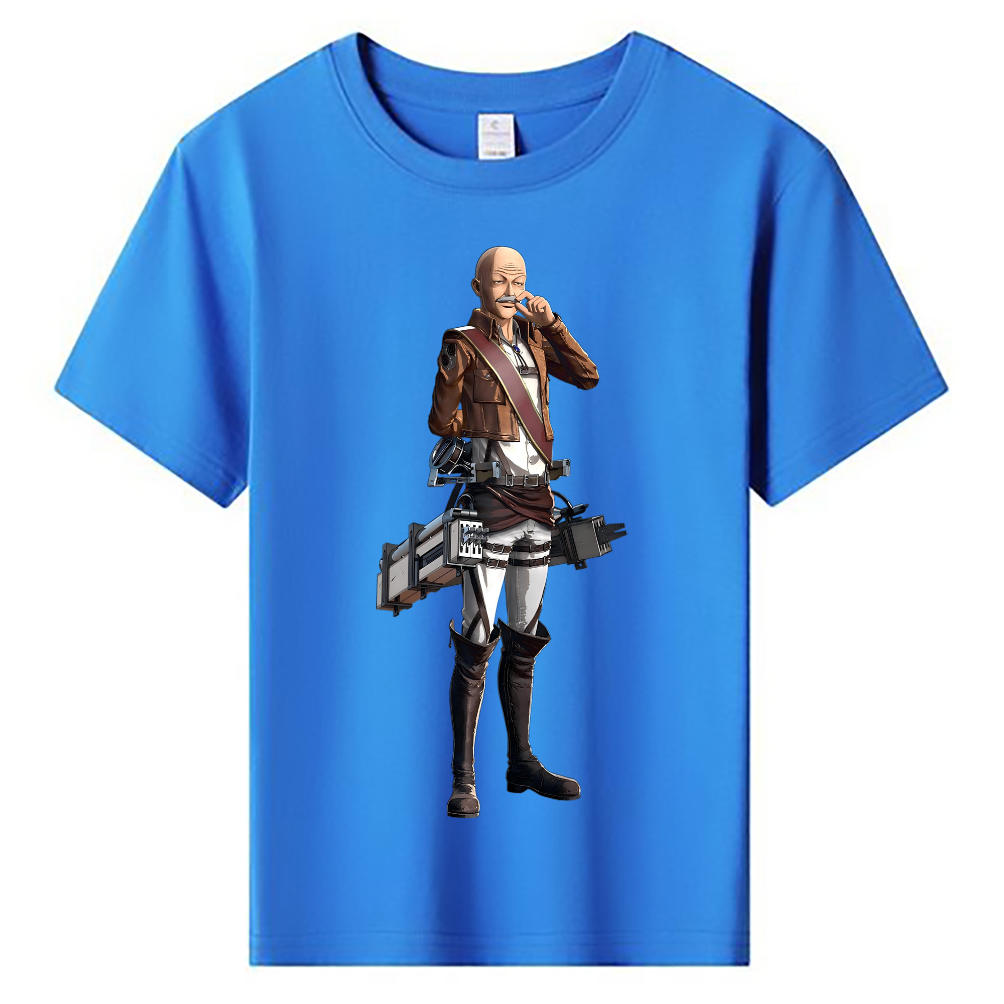 （画像用） 進撃の巨人 ドット·ピクシス Attack on Titan Dot Pixis 綿100％キッズTシャツ（フロントプリント）